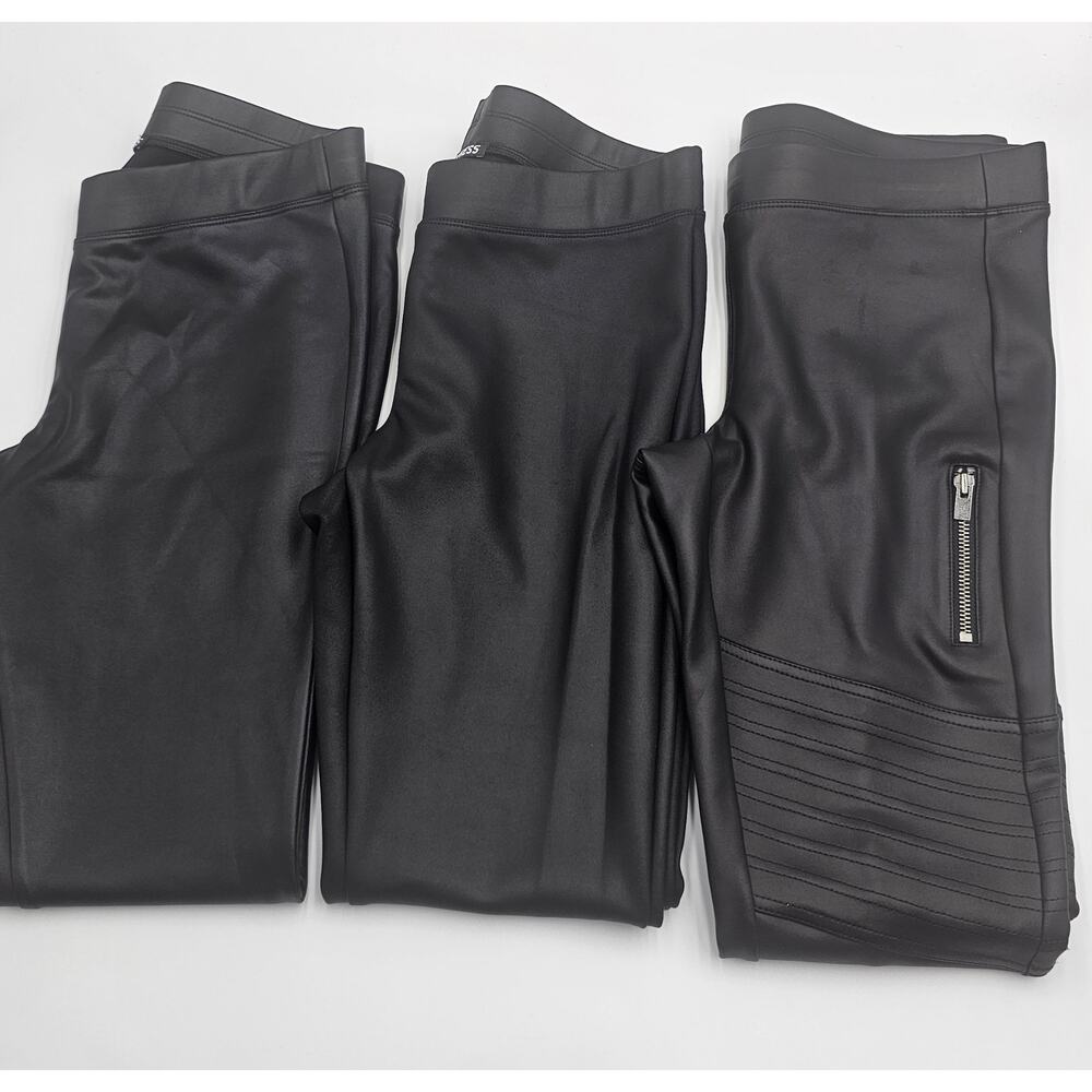 3 Pair of Express Women's Size S Black Faux Leather Legging/Pants